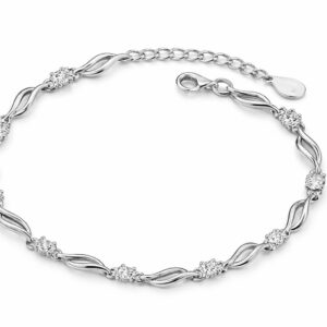 kaimono.in your look with stylish 925 silver plated copper bracelet for women and girls