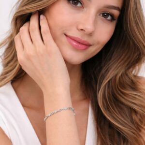 kaimono.in your look with stylish 925 silver plated copper bracelet for women and girls
